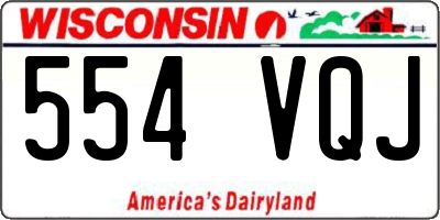 WI license plate 554VQJ