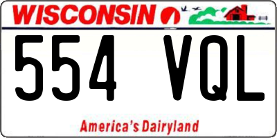 WI license plate 554VQL