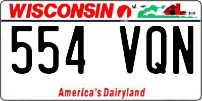 WI license plate 554VQN