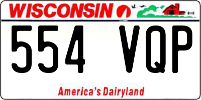 WI license plate 554VQP