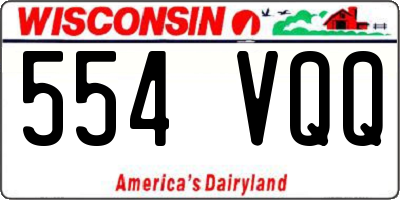 WI license plate 554VQQ