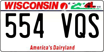 WI license plate 554VQS