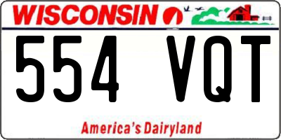 WI license plate 554VQT