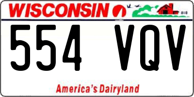 WI license plate 554VQV