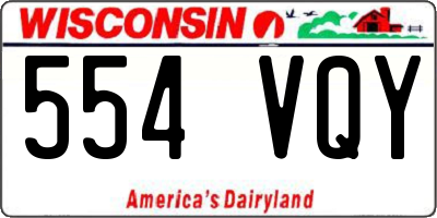 WI license plate 554VQY