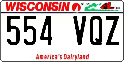 WI license plate 554VQZ