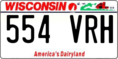 WI license plate 554VRH