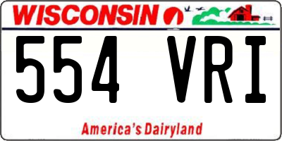 WI license plate 554VRI