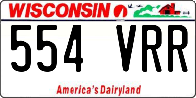 WI license plate 554VRR