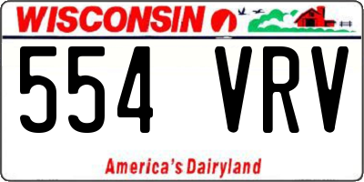 WI license plate 554VRV
