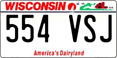 WI license plate 554VSJ