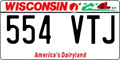 WI license plate 554VTJ