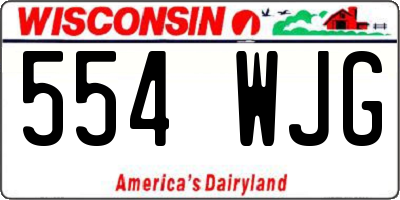 WI license plate 554WJG