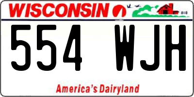 WI license plate 554WJH