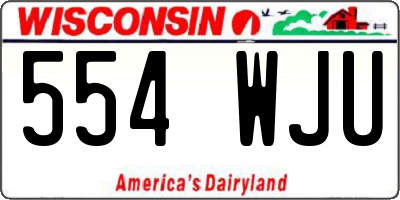 WI license plate 554WJU