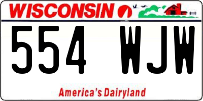 WI license plate 554WJW