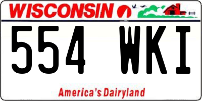 WI license plate 554WKI