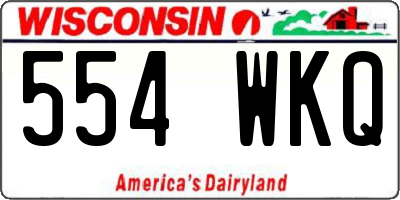 WI license plate 554WKQ