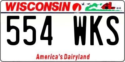 WI license plate 554WKS