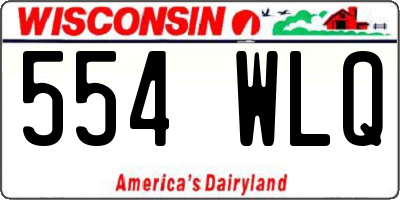 WI license plate 554WLQ