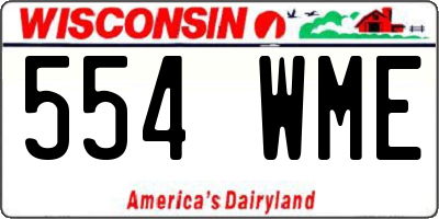 WI license plate 554WME