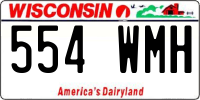 WI license plate 554WMH