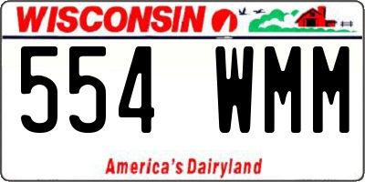 WI license plate 554WMM