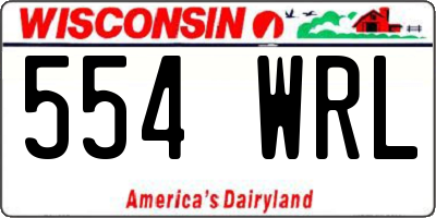 WI license plate 554WRL