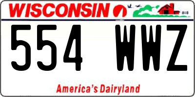WI license plate 554WWZ