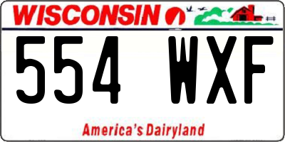 WI license plate 554WXF