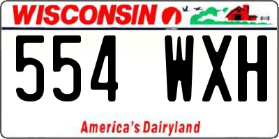 WI license plate 554WXH