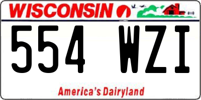 WI license plate 554WZI