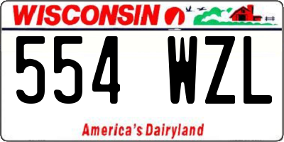 WI license plate 554WZL