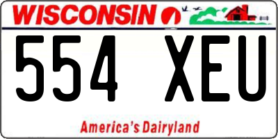 WI license plate 554XEU
