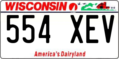 WI license plate 554XEV