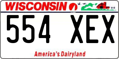 WI license plate 554XEX