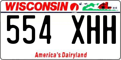 WI license plate 554XHH