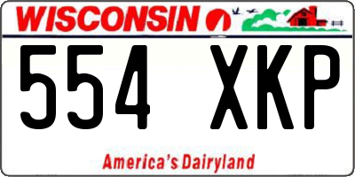 WI license plate 554XKP