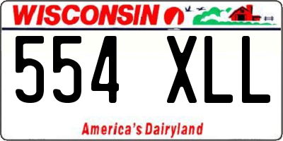 WI license plate 554XLL