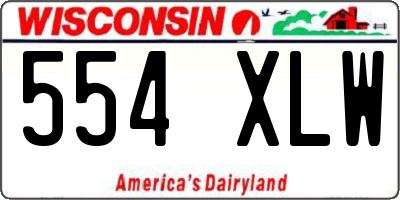 WI license plate 554XLW