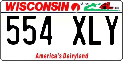 WI license plate 554XLY