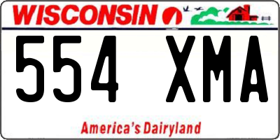 WI license plate 554XMA