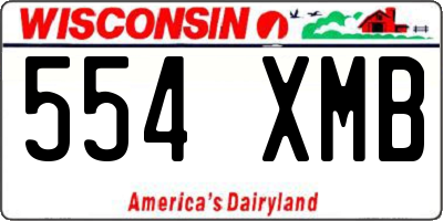 WI license plate 554XMB
