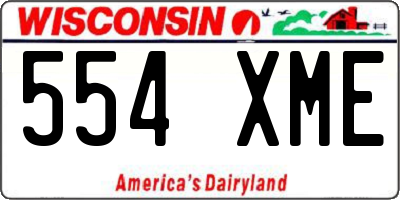 WI license plate 554XME