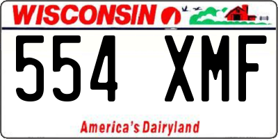 WI license plate 554XMF