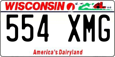 WI license plate 554XMG