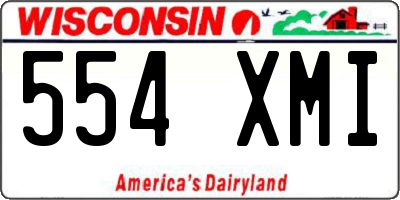 WI license plate 554XMI
