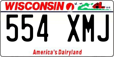 WI license plate 554XMJ
