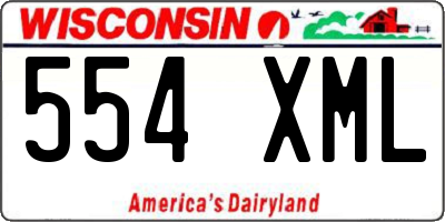 WI license plate 554XML