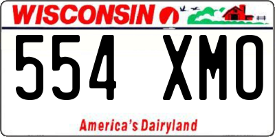 WI license plate 554XMO